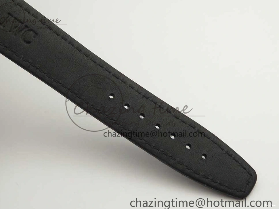 MIROTIME 0123 Portofino IW391001 SS ZK 1:1 Best Edition White Dial Silver Markers on Black Leather Strap A RelaxedFit 7139